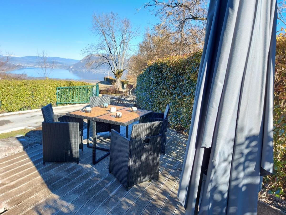 Entre Lac Et Montagne, Chaleureuse Maison 3 Pieces Avec Tres Belle Vue Lac D'Annecy. Terrasse, Jardin, Parking, Cheminee, Barbecue …. Saint-Jorioz Zewnętrze zdjęcie